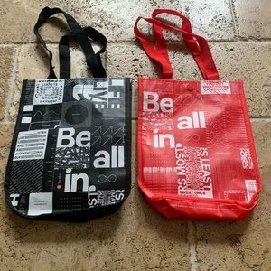 Lululemon Black Red Small Totes Duo Set Lot Two